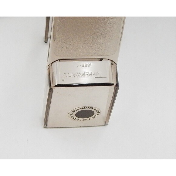 Tupperware 3-Piece Ice Bucket Mocha Brown 1683-5 1684-6 W/Tongs Push Button Lid - Picture 11 of 12